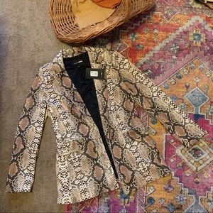 Fashion Nova Faux Snakeskin Blazer Jacket